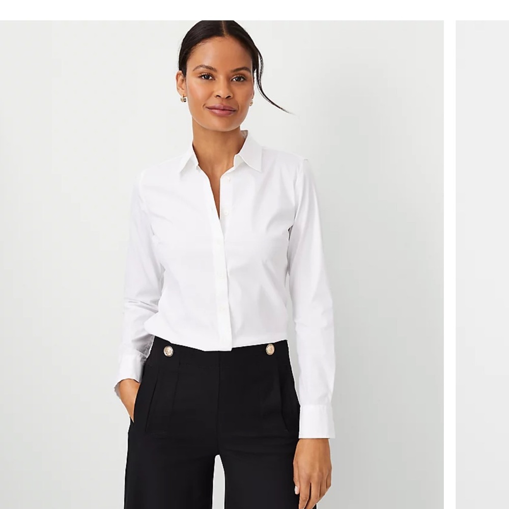 Women's Classic White Button-Up Shirt